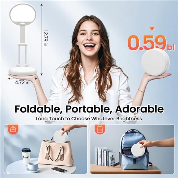 Battery Operated Desk Lamp Dimmable Rechargeable Cordless Mini Table Lamp Light - Picture 3 of 7